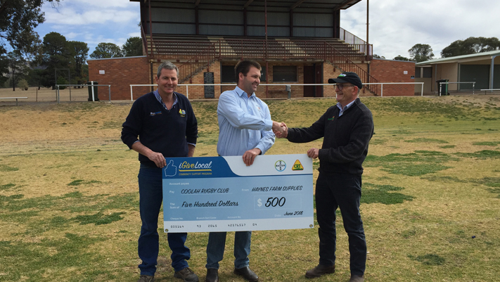Coolah Rugby Club scores $500 donation